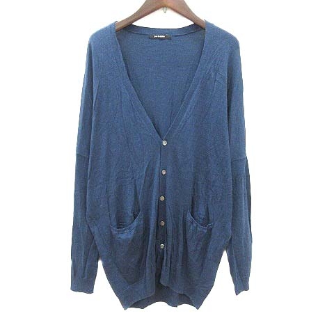 パドカレ Pas De Calais ロングカーディガン ニット Vネック 長袖 38 紺 ネイビー Yk レディース 195 ベクトルパーク