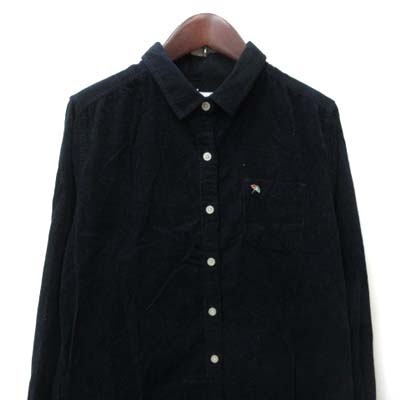 アーノルドパーマー Arnold Palmer シャツワンピース ひざ丈 コーデュロイ 長袖 2 紺 ネイビー Yi レディース 195 ベクトルパーク