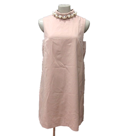 スナイデル Snidel ワンピース ミニ ハイネック ノースリーブ パール ビジュー 1 ピンク Mn レディース 195 ベクトルパーク