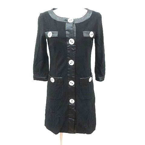 スコットクラブ Scot Club ミニワンピース 長袖 黒 ブラック 白 ホワイト Yk レディース 195 ベクトルパーク