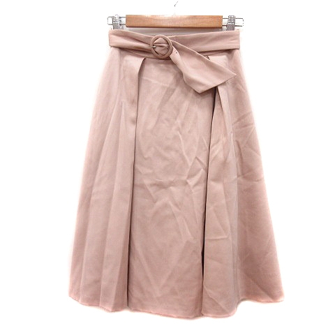 デビュー ド フィオレ Debut De Fiore フレアスカート ミモレ ロング ウール 36 ピンクベージュ Mn レディース 195 ベクトルパーク