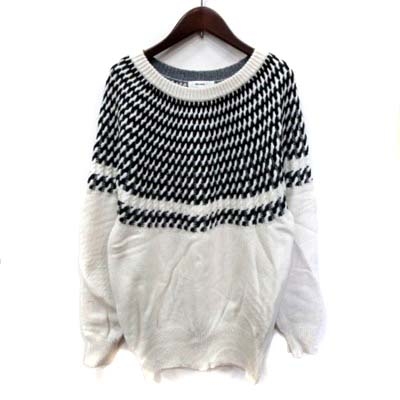 ニコアンド Niko And ニット セーター 長袖 3 白 ホワイト 黒 ブラック Yi メンズ 195 ベクトルパーク