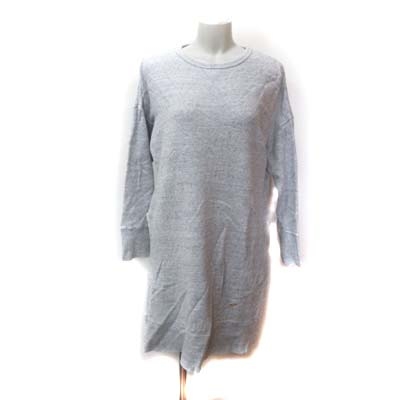 ナノユニバース Nano Universe ひざ丈ワンピース トレーナー 長袖 M グレー Yi レディース 195 ベクトルパーク