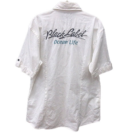 バーバリーブラックレーベル BURBERRY BLACK LABEL シャツ 麻混 リネン