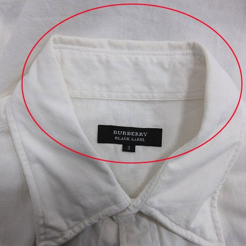 バーバリーブラックレーベル BURBERRY BLACK LABEL シャツ 麻混