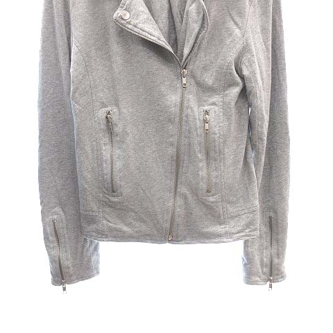 ポール ジョー Paul Joe ライダースジャケット カットソー ジップアップ 36 グレー Ct レディース 195 ベクトルパーク