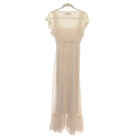 ロジータ Rojita ワンピース マキシ ロング レース 半袖 ピンク アイボリー Mn レディース 195 ベクトルパーク