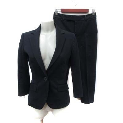 ザ スーツカンパニー The Suit Company セットアップ 上下 スーツ テーラードジャケット 背抜き スラックスパンツ 34 紺 ネイビー Yi レディース 195 ベクトルパーク