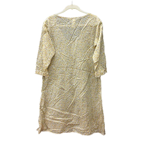 ニコアンド Niko And ワンピース Vネック ミニ 花柄 七分袖 F 黄色 イエロー Mn レディース 195 ベクトルパーク