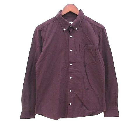 タケオキクチ Takeo Kikuchi シャツ ワイシャツ Yシャツ ボタンダウン 長袖 M 赤 ボルドー Ct メンズ 195 ベクトルパーク