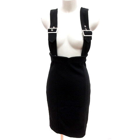 ジュエティ Jouetie ジャンパースカート タイト ひざ丈 M 黒 ブラック Rt レディース 195 ベクトルパーク