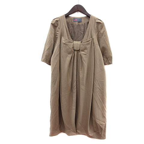 レイビームス Ray Beams ワンピース ミニ 半袖 ベージュ Mn レディース 195 ベクトルパーク