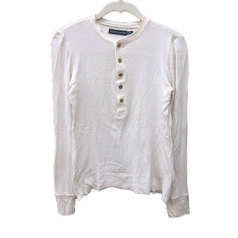 ラルフローレン RALPH LAUREN カットソー ヘンリーネック 長袖 S 白 