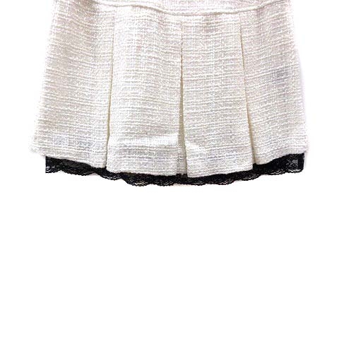 ピンクミックス Pink Mix プリーツスカート ミニ ツイード レース 白 ホワイト Yk レディース 195 ベクトルパーク