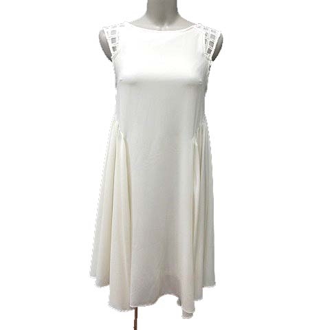 クルーンアソング Croon A Song フレアワンピース ひざ丈 メッシュ 切替 ノースリーブ 38 白 ホワイト Yk レディース 195 ベクトルパーク クルーンアソング Croon A Song フレアワンピース ひざ丈 メッシュ 切替 ノースリーブ 38 白 ホワイト Yk レディース 195 ベクトルパーク