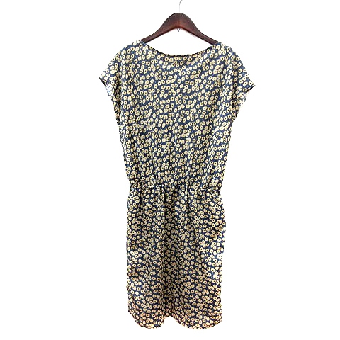 アーバンリサーチ ドアーズ Urban Research Doors ワンピース ひざ丈 花柄 半袖 F 紺 ネイビー Mn レディース 195 ベクトルパーク