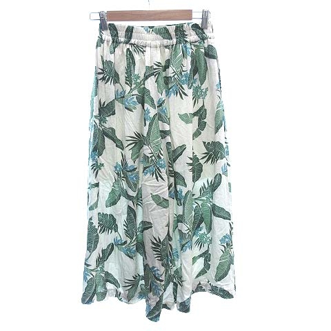 ムルーア Murua ワイドパンツ イージーパンツ ボタニカル柄 F 白 ホワイト 緑 グリーン Ct レディース 195 ベクトルパーク