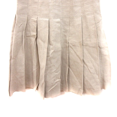 マイケルコース MICHAEL KORS スカート プリーツ ひざ丈 麻 リネン 2  