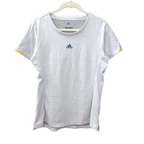 アディダス Adidas スポーツウェア Tシャツ カットソー 半袖 クルーネック メッシュ ロゴプリント Ot ライトグレー Ct レディース 195 ベクトルパーク
