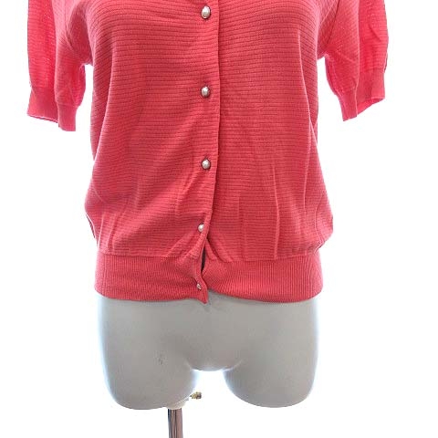 ロペ Rope ニットカーディガン 半袖 ボーダー M ピンク Ct レディース 195 ベクトルパーク