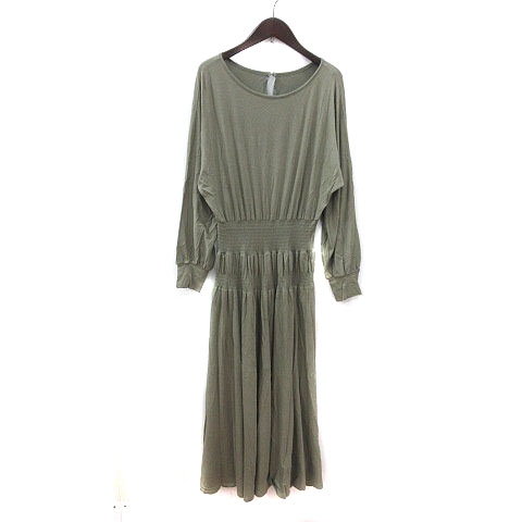 ラグナムーン Lagunamoon ワンピース マキシ ロング 長袖 F カーキ Ms レディース 195 ベクトルパーク