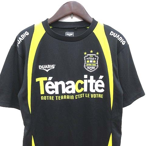 デュアリグ Duarig スポーツウェア サッカー Tシャツ カットソー 半袖 クルーネック メッシュ プリント 切替 S 黒 ブラック Ct メンズ 195 ベクトルパーク