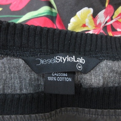 ディーゼルスタイルラボ Diesel Style Lab ブラウス 半袖 花柄 M 