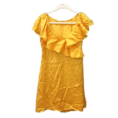 バナーバレット Banner Barrett ワンピース ミニ フレンチスリーブ フリル 絹 シルク 38 黄色 イエロー Mn レディース 195 ベクトルパーク バナーバレット Banner Barrett ワンピース ミニ フレンチスリーブ フリル 絹 シルク 38 黄色 イエロー Mn レディース 195 ベクトルパーク