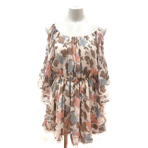 ココディール Coco Deal ワンピース ミニ オープンショルダー 花柄 七分袖 2 マルチカラー Ms レディース 195 ベクトルパーク