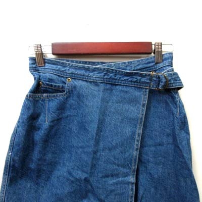 ココディール Coco Deal ラップスカート ミニ 台形 デニム ダメージ加工 1 青 ブルー Yi レディース 195 ベクトルパーク