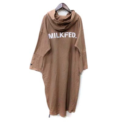 ミルクフェド Milkfed マキシワンピース パーカー 長袖 One ベージュ Yi レディース 195 ベクトルパーク