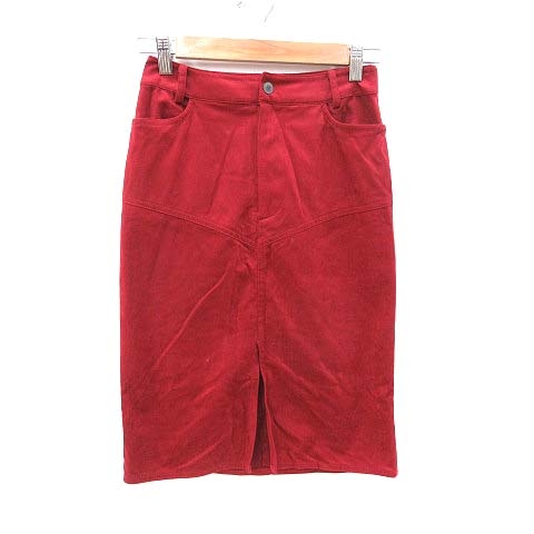 ノーベスパジオ NOVESPAZIO タイトスカート ひざ丈 フェイクスエード  