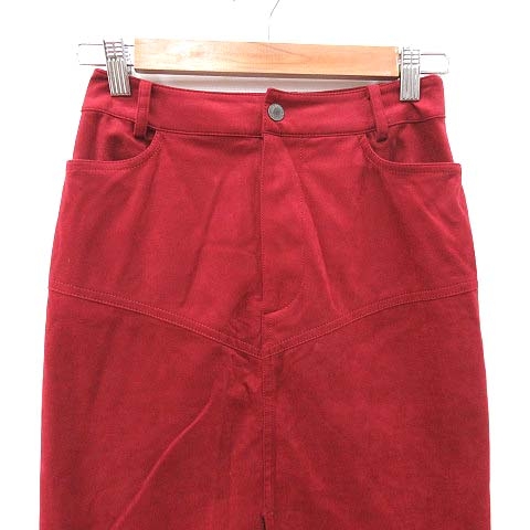 ノーベスパジオ NOVESPAZIO タイトスカート ひざ丈 フェイクスエード  