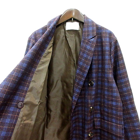 アルシーヴ Archives チェスターコート ダブル 総裏地 チェック M 紫 ボルドー Mn レディース 195 902109160212 ベクトルパーク