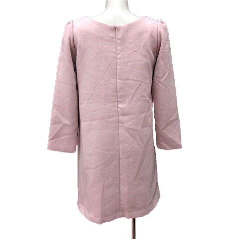 ダズリン Dazzlin ワンピース ミニ 長袖 M ピンク Yk レディース 195 ベクトルパーク