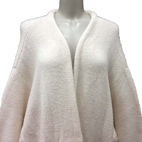 ジーナシス Jeanasis ロングカーディガン ニット 前開き 長袖 F 白 ホワイト Yk レディース 195 ベクトルパーク