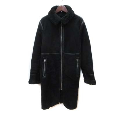 ザラウーマン Zara Woman フェイクムートンコート ロング 裏ボア 黒 ブラック Yi レディース 195 ベクトルパーク
