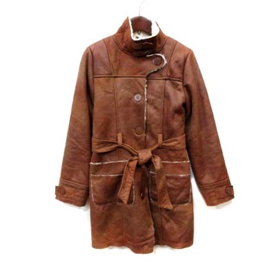 ザラ Zara Kids フェイクムートンコート 裏ボア 152 茶 ブラウン Yi キッズ 195 ベクトルパーク