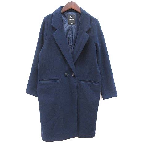 ダブルクローゼット W Closet チェスターコート ダブル ロング 総裏地 F 紺 ネイビー Ct レディース 195 ベクトルパーク