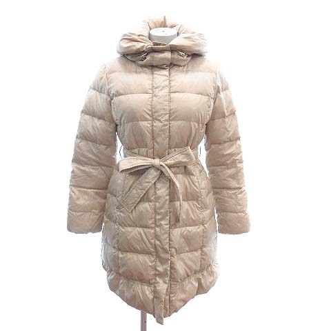 プロポーション ボディドレッシング Proportion Body Dressing ダウンコート ロング ジップアップ 総裏地 ナイロン ロールカラー ウエストマーク 2 ライトベージュ Ct レディース 195 ベクトルパーク