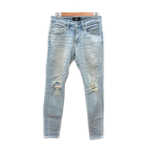 アズールバイマウジー Azul By Moussy デニムパンツ ジーンズ スキニー ダメージ加工 S 青 ブルー Mn レディース 195 ベクトルパーク