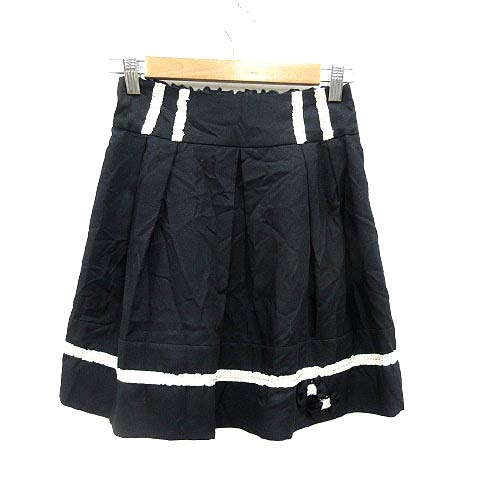 ウィルセレクション Willselection スカート フレア ミニ リボン 1 黒 ブラック Yk レディース 195 ベクトルパーク