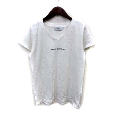 アズールバイマウジー Azul By Moussy Tシャツ カットソー Vネック 半袖 S 白 ホワイト Yi レディース 195 ベクトルパーク