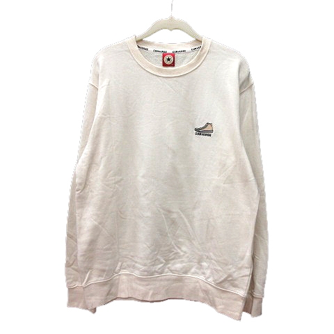 コンバース Converse トレーナー スウェット ワンポイント 長袖 L 白 アイボリー Mn メンズ 195 ベクトルパーク