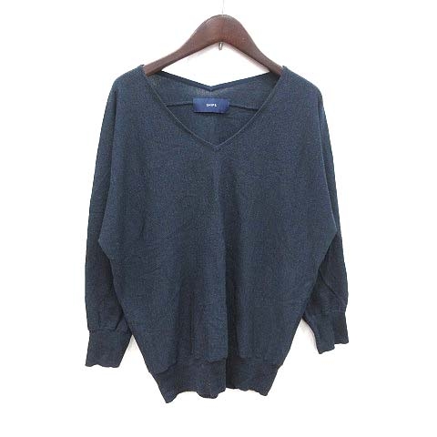 シップス Ships ドルマンニット カットソー 長袖 Vネック ウール 紺 ネイビー Ct レディース 195 ベクトルパーク