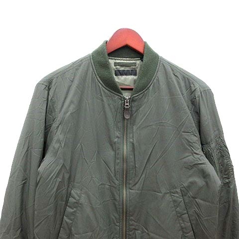 ユニクロ Uniqlo 中綿ジャケット ブルゾン ナイロン ジップアップ 総裏地 M 緑 カーキ Yk メンズ 195 ベクトルパーク