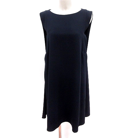 エルフォーブル Elforbr ワンピース Aライン ひざ丈 ノースリーブ 38 紺 ネイビー Rt レディース 195 ベクトルパーク