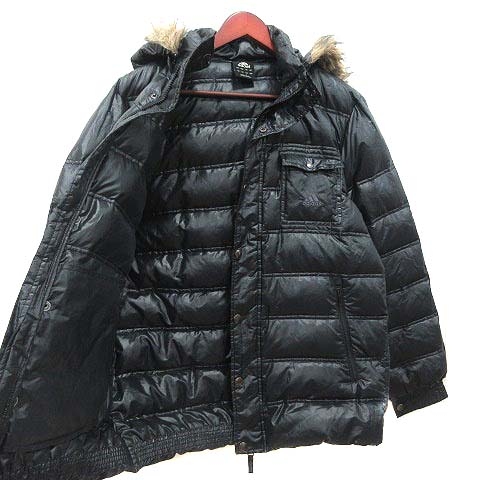 アディダス adidas ダウンジャケット ジップアップ フェイクファー 総