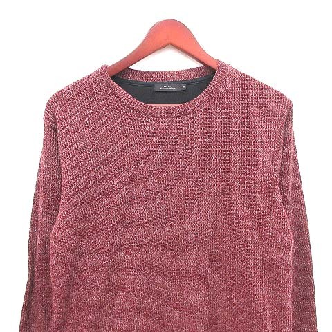 スリック Slick ニット セーター 長袖 クルーネック 2 赤 ワインレッド Ct メンズ 195 ベクトルパーク