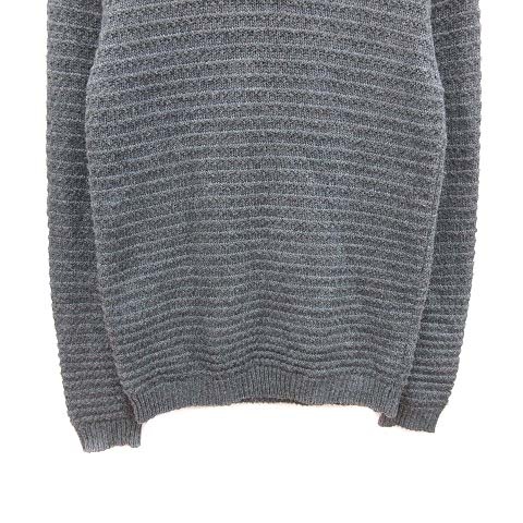 ザラマン Zara Man ニット セーター 長袖 タートルネック 切替 M グレー Ct メンズ 195 ベクトルパーク